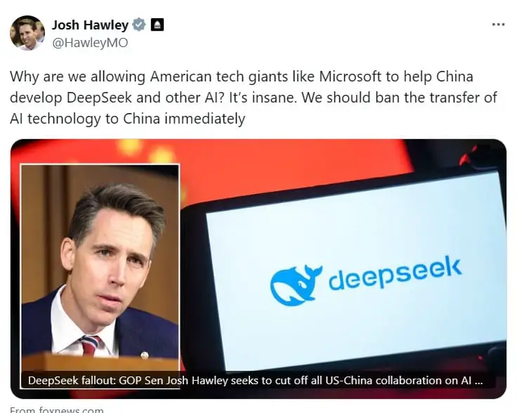 Decoupling America’s Artificial Intelligence Capabilities from China Act