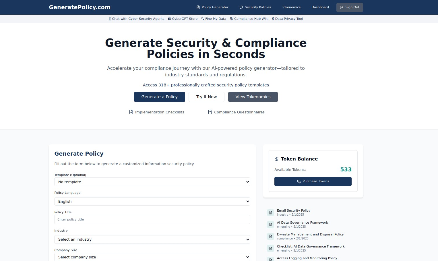 Revolutionizing Compliance with AI: A Deep Dive into GeneratePolicy.com