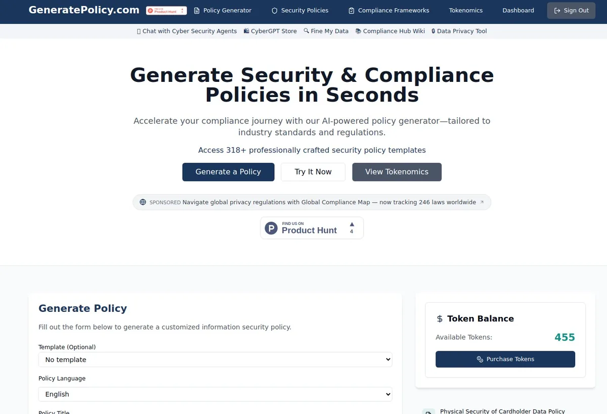 Streamline Your Compliance with AI-Powered Policies from GeneratePolicy.com